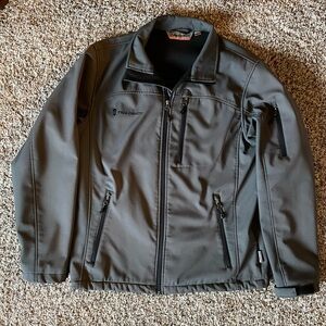 Free Country Fleece Lined Soft Shell Gray Jacket Coat Men’s Size Small